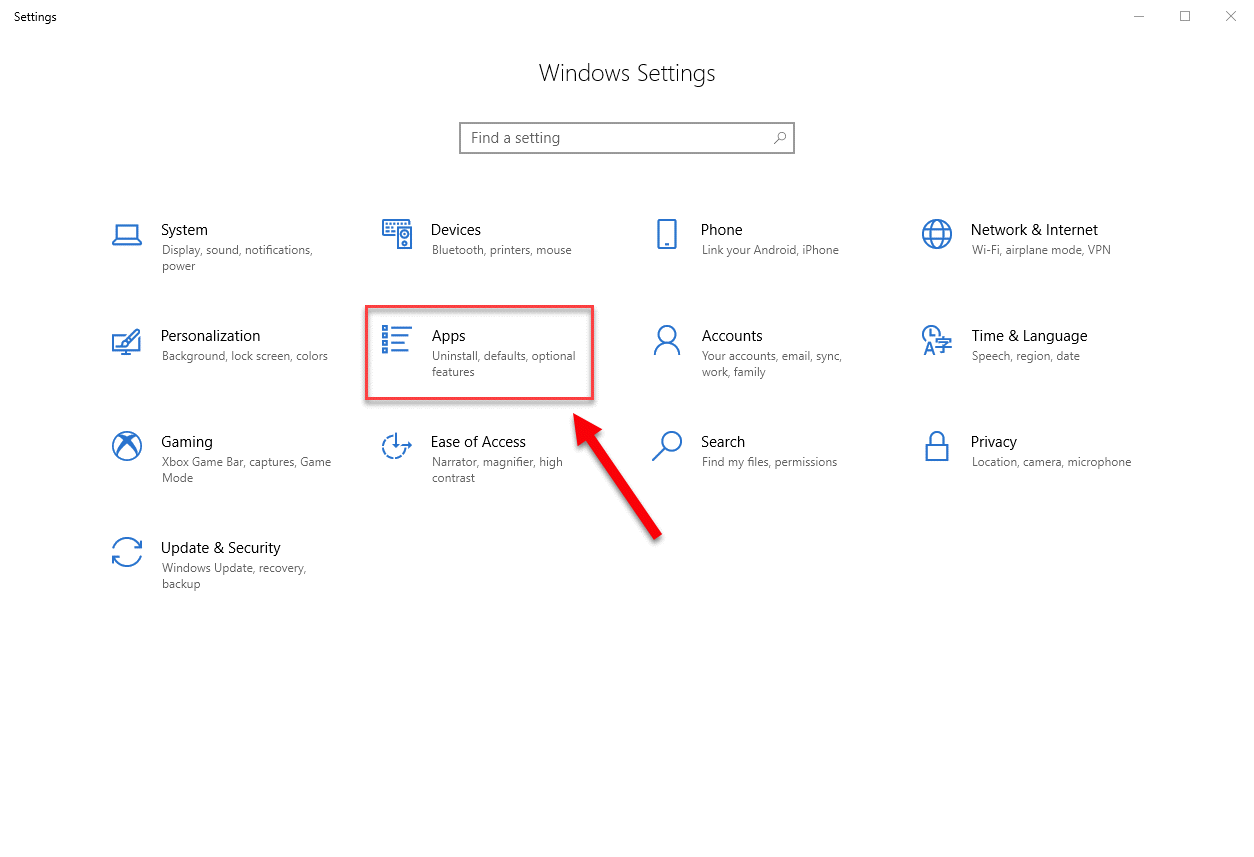 1. Open Settings