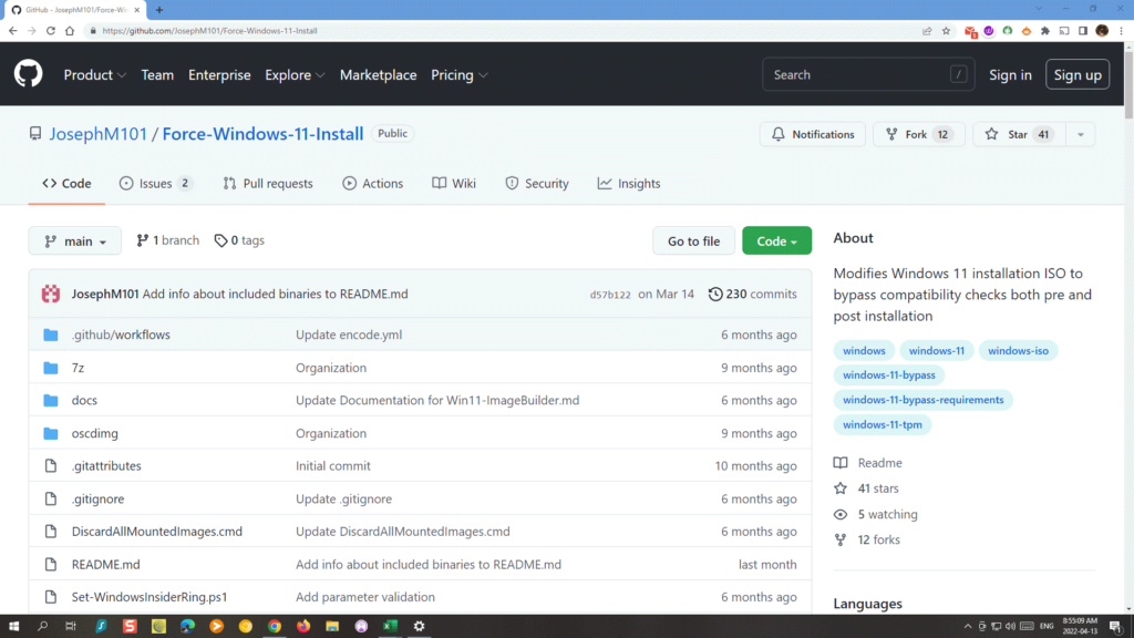 6 github Force Windows 11 Install